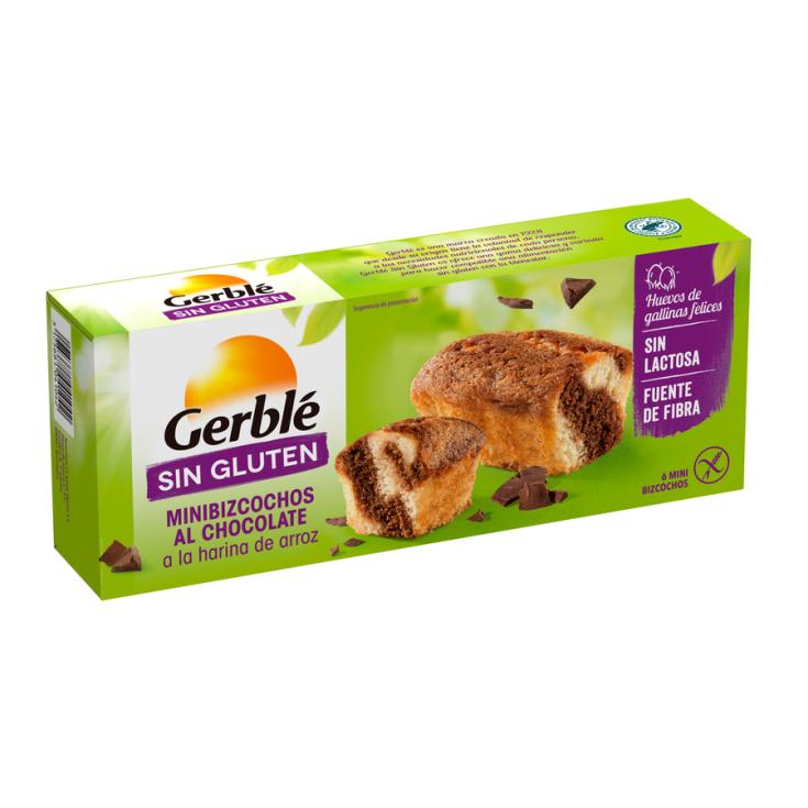 MINI BIZCOCHOS CON CHOCOLATE SIN GLUTEN, 200G GERBLE