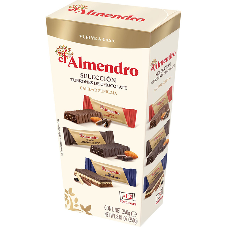 PORCIONES CHOCOLATE CRUJIENTE, 250G EL ALMENDRO