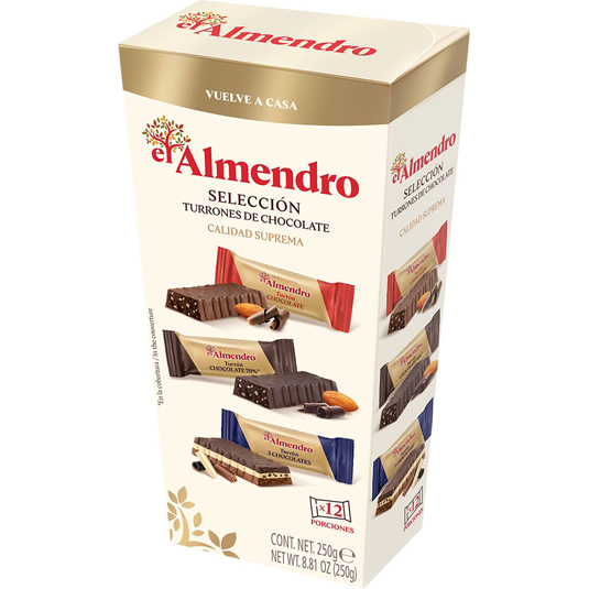 PORCIONES CHOCOLATE CRUJIENTE, 250G EL ALMENDRO