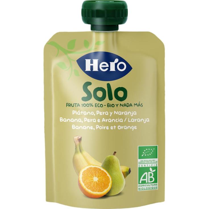 BOLSITA PLATANO-PERA-NARANJA ECO, 100GR HERO NANOS