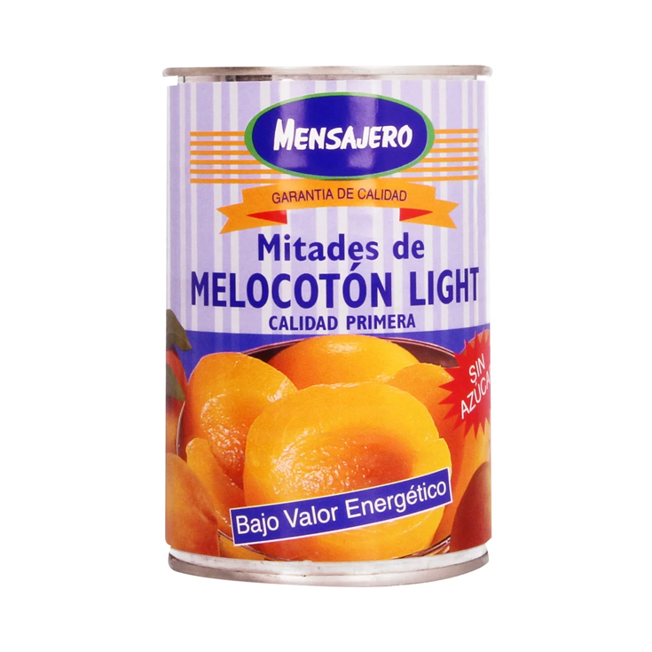 MELOCOTON LIGHT SIN AZUCARES AÑADIDOS, 240G MENSAJERO