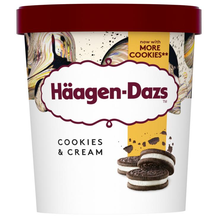 HELADO DE DE CREMA CON COOKIES, 460ML HäAGEN-DAZS