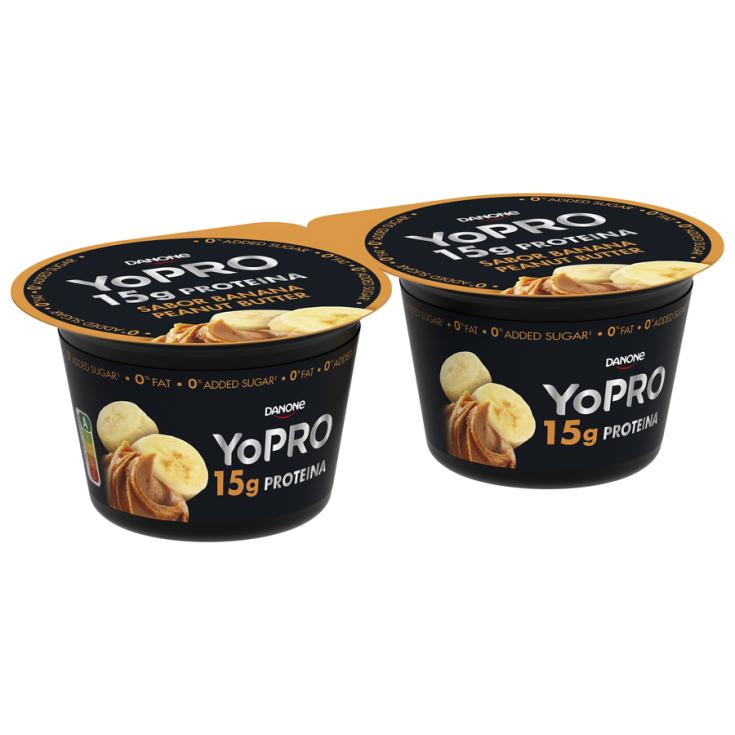 YOPRO PLATANO-CACAHUTE, 2X160GR DANONE