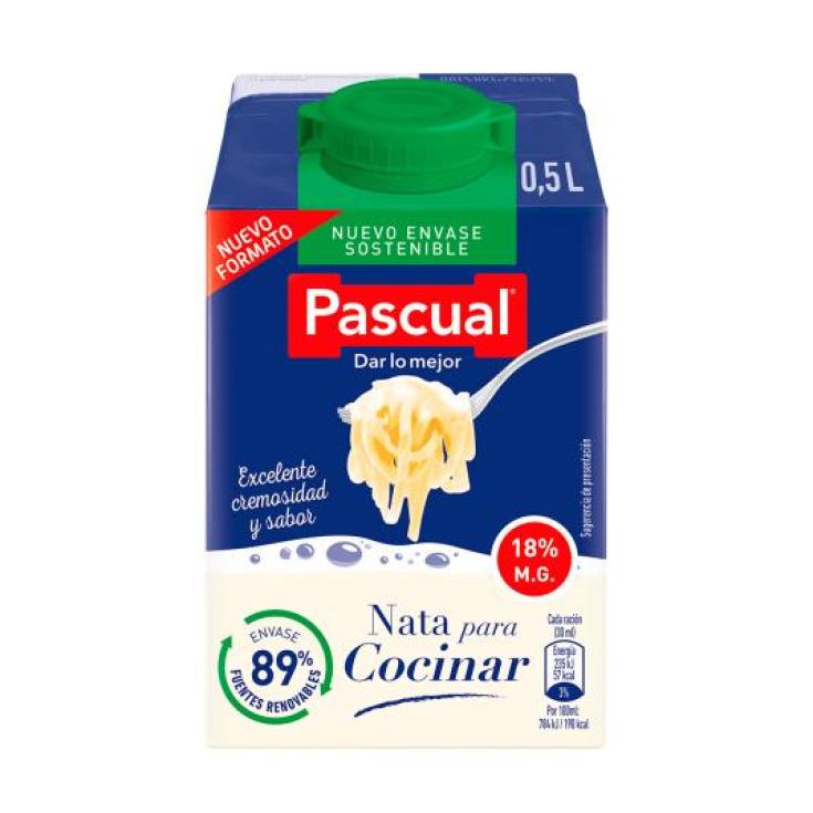 NATA LIQUIDA PARA COCINAR 18%, 500ML PASCUAL