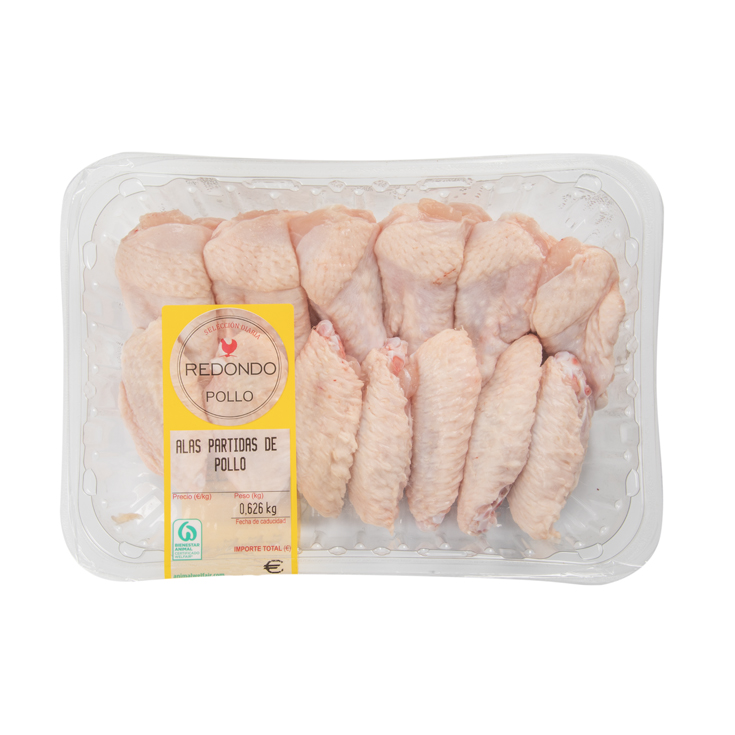 MEDIAS ALAS DE POLLO BANDEJA, 650G APROX REDONDO