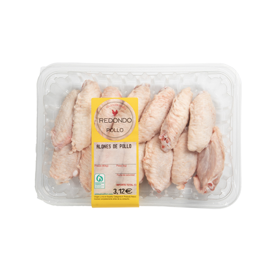 ALONES DE POLLO (MEDIANAS) BANDEJA, 500G APROX REDONDO