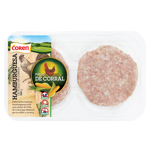 HAMBURGUESA POLLO DE CORRAL, 250G COREN