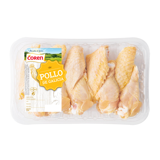 ALAS DE POLLO PARTIDAS CERTIFICADA, 500GR APROX COREN