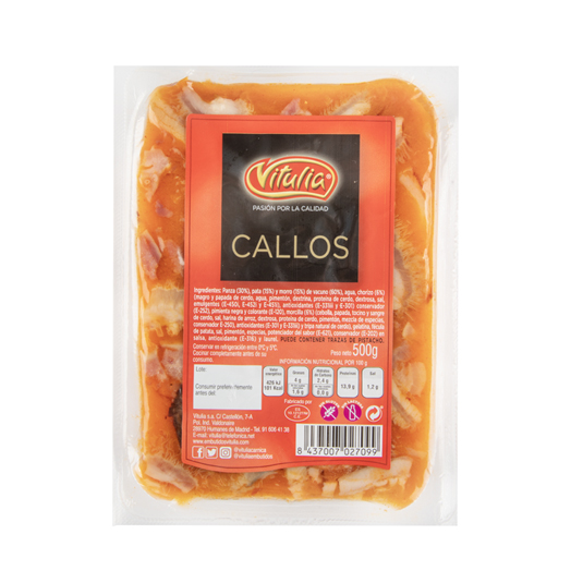 CALLOS DE TERNERA A LA MADRILEÑA, 500G VITULIA