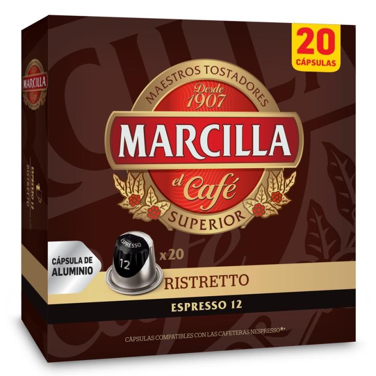 CAPSULAS DE CAFE RISTRETO, 20UNID MARCILLA