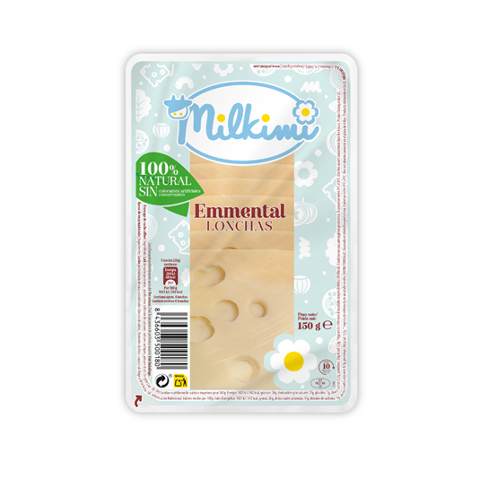 EMMENTAL EN LONCHAS, 150G MILKIMI