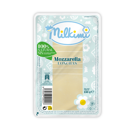 MOZZARELLA EN LONCHAS, 150G MILKIMI