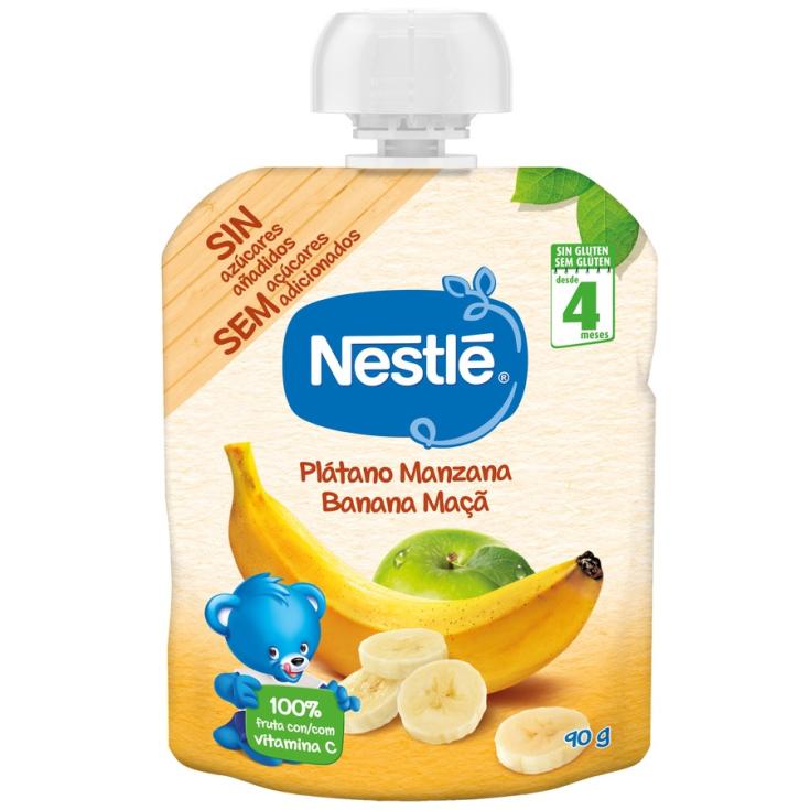 POUCHE DE MANZANA Y PLATANO, 90G NESTLE