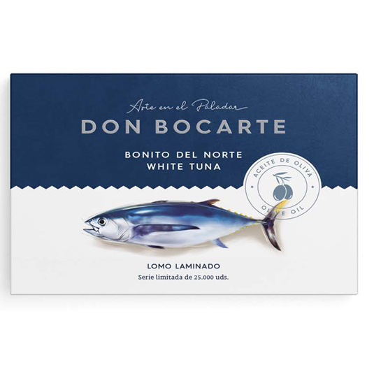BONITO LAMINADO EN ACEITE OLIVA, 160G DON BOCARTE