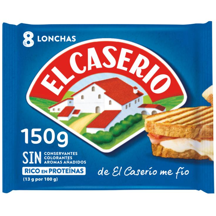 QUESO LONCHAS 8U, 150G EL CASERIO