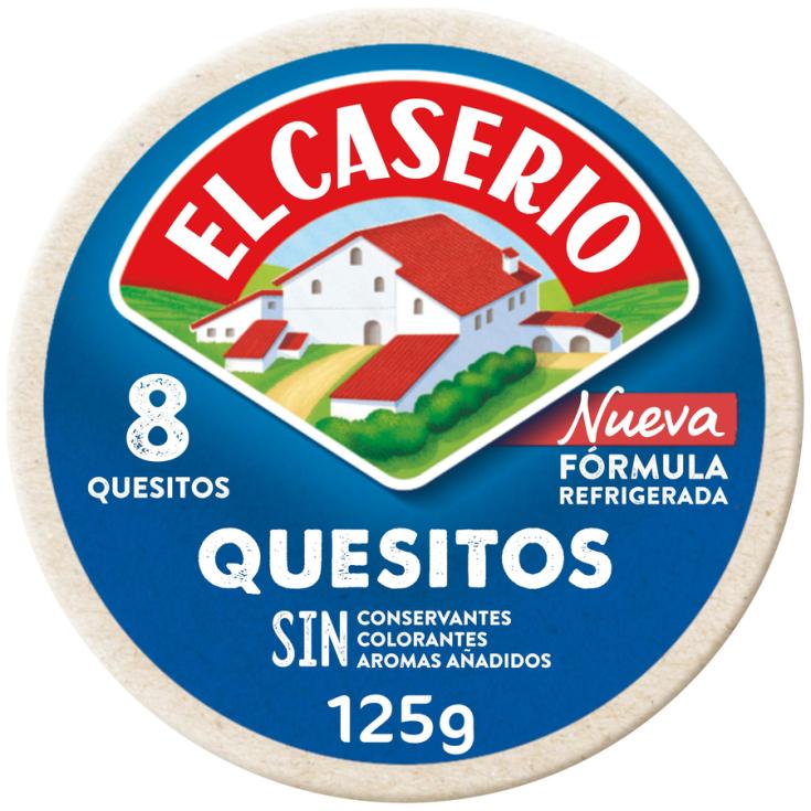 QUESO PORCIONES 8U, 120G EL CASERIO