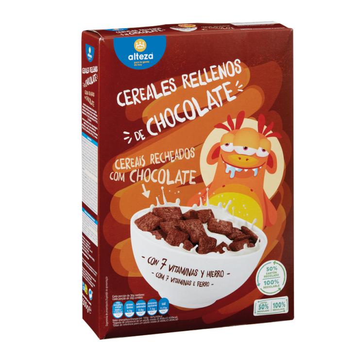 CEREALES RELLENOS DE CHOCOLATE, 500GR ALTEZA