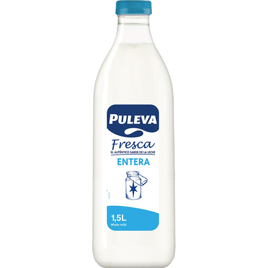 LECHE FRESCA ENTERA, 1.5 L PULEVA