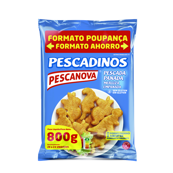 MERLUZA EMPANADA SIN GLUTEN PESCADINOS, 800 GR PESCANOVA