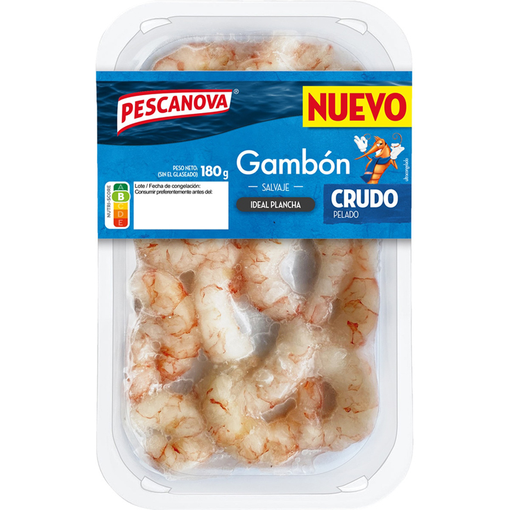 GAMBON PELADO CRUDO, 180GR PESCANOVA