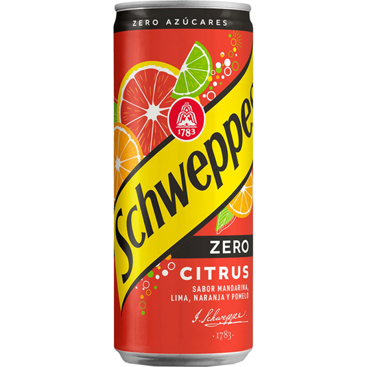 REFRESCO CITRUS ZERO, LATA 33CL SCHWEPPES