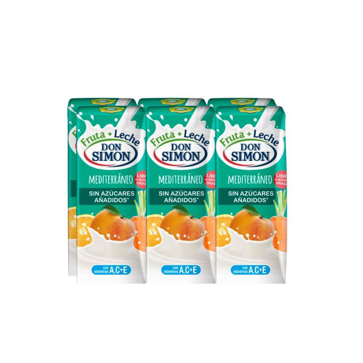 ZUMO MEDITERRANEO Y LECHE S/AZU, 6X200ML DON SIMON