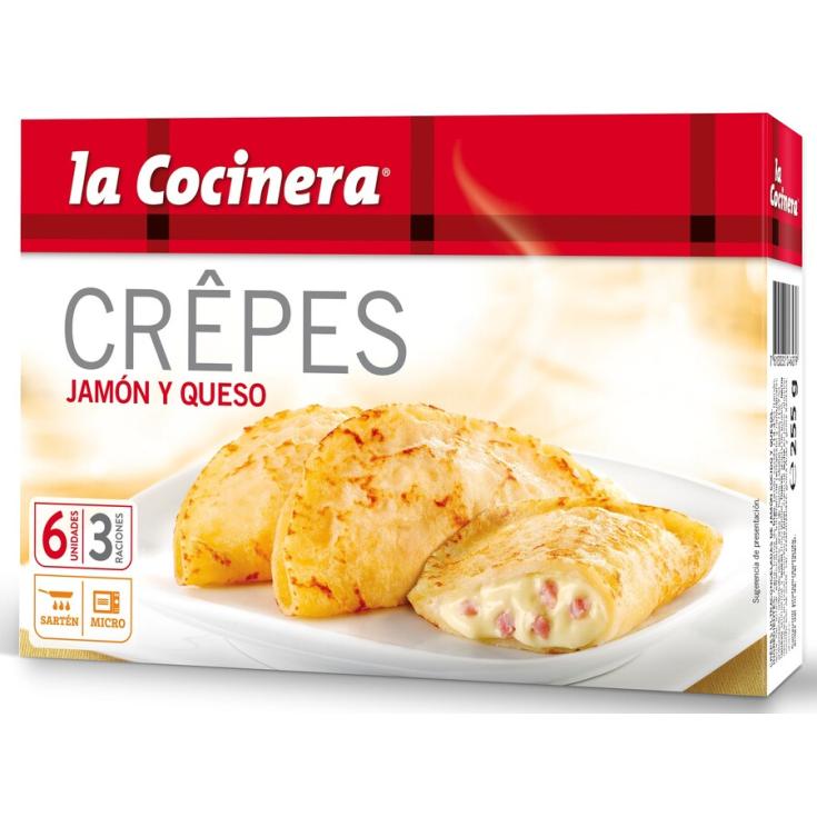 CREPES JAMON Y QUESO, 250G LA COCINERA