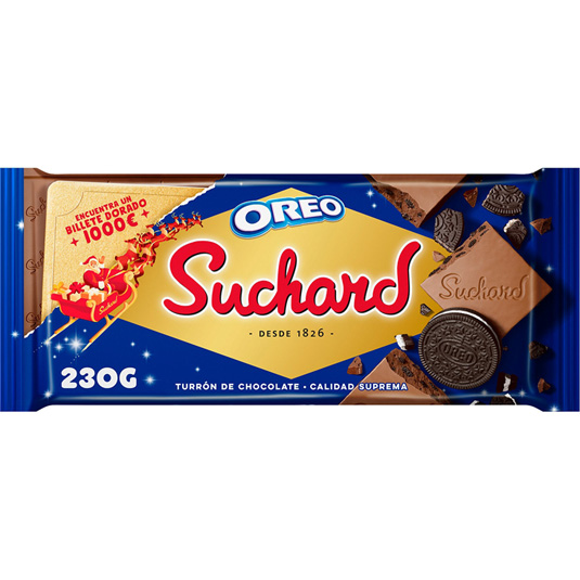 TURRON DE CHOCOLATE CON GALLETA OREO, 230G SUCHARD