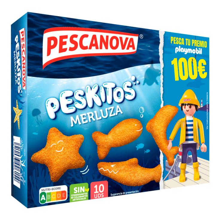 PESKITOS MERLUZA EMPANADA 10 U ESTUCHE 400 G PESCANOVA