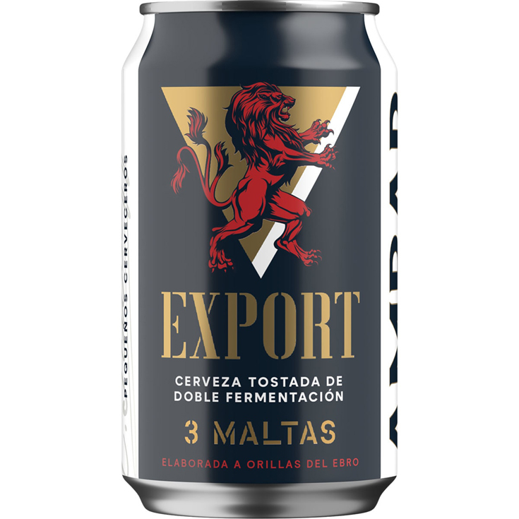 CERVEZA TOSTADA EXPORT, LATA 33CL AMBAR