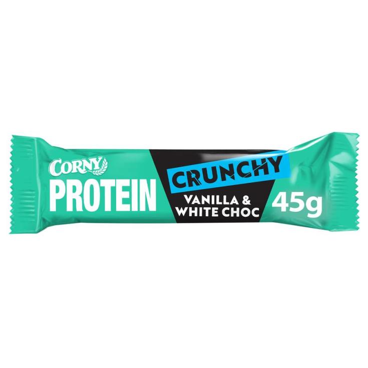 BARRITAS DE PROTEINA CRUNCHY VAINILLA, 45G CORNY