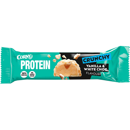 BARRITAS DE PROTEINA CRUNCHY VAINILLA, 45G CORNY