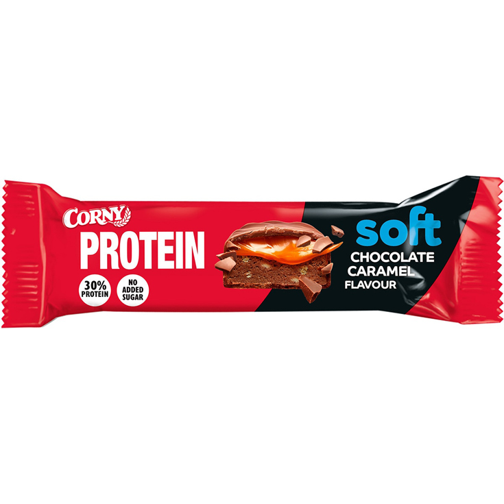 BARRITAS DE PROTEINA SOFT PEANUT CARAMEL, 45G CORNY