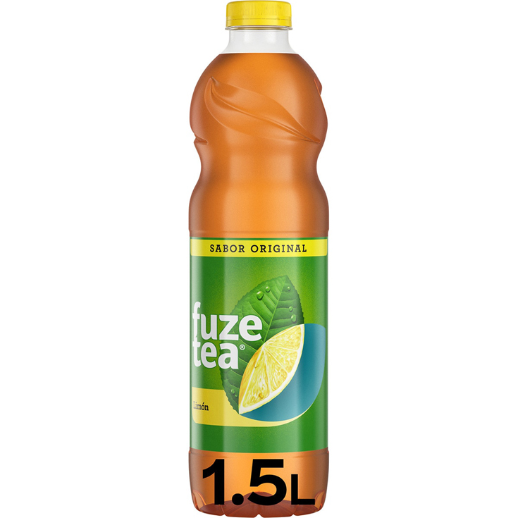 REFRESCO DE TÉ NEGRO CON LIMÓN, 1,5L FUZE TEA