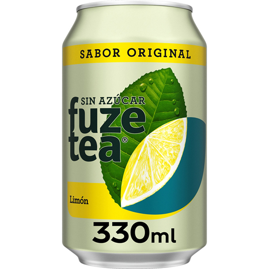 REFRESCO DE TÉ NEGRO CON LIMÓN SIN AZÚCAR, 330ML FUZE TEA