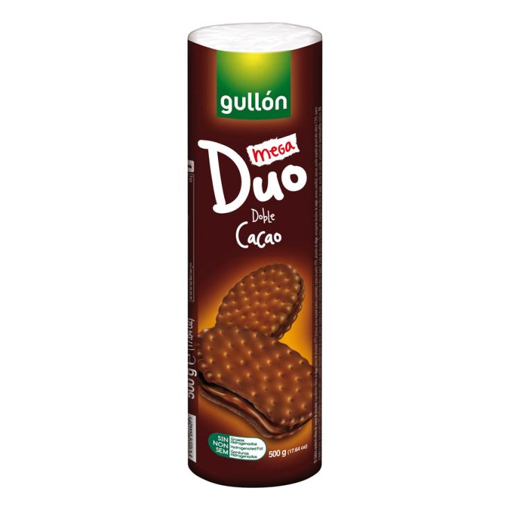 GALLETAS MEGA DUO CHOCOLATE, 500G GULLON