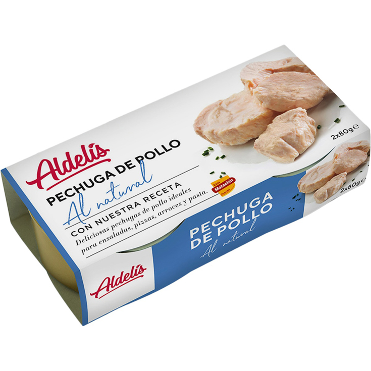 PECHUGA DE POLLO AL NATURAL , 155G ALDELIS