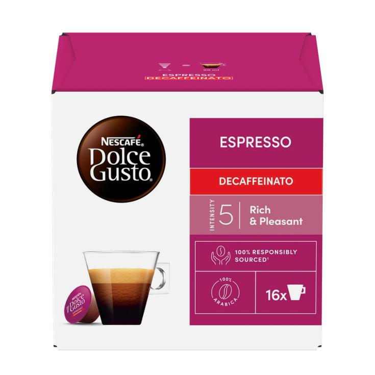 CAPSULAS DE CAFE ESPRESSO DESCAFEINADO DOLCE GUSTO