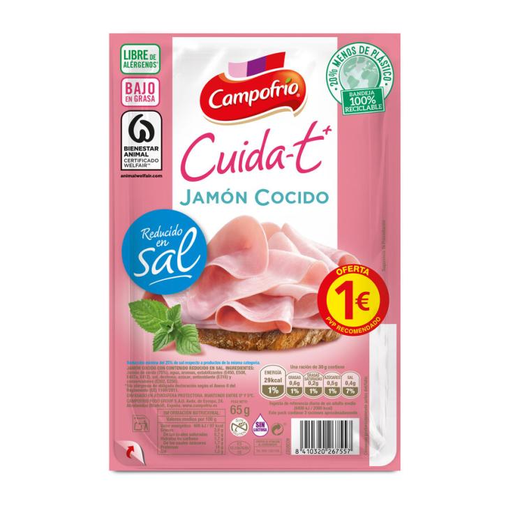 JAMON COCIDO CUIDA-T, 65G CAMPOFRIO