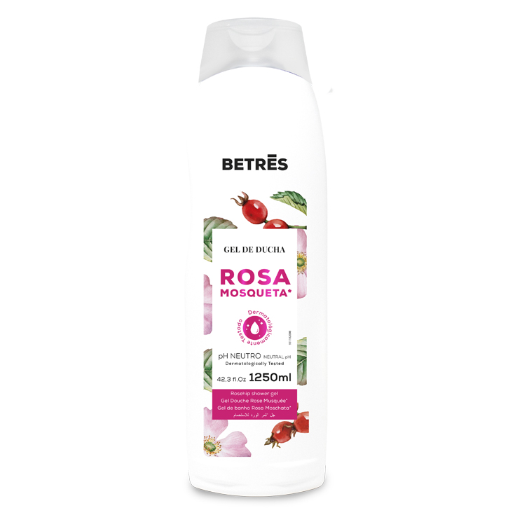 GEL DE DUCHA ROSA MOSQUETA, 1250 ML BETRES