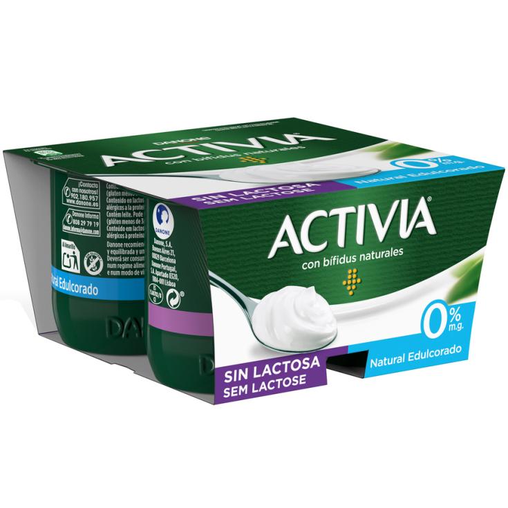 YOGUR ACTIVIA S/LACTOSA 0% NAT, 4X120GR DANONE