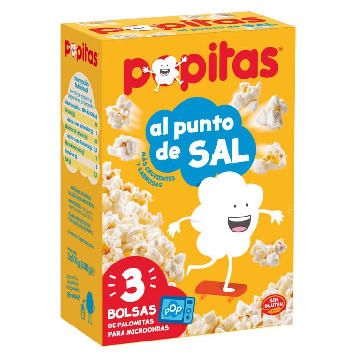 PALOMITAS CON SAL, 3X100GR POPITAS