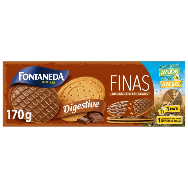 GALLETAS DIGEST.FINAS CHOCO LECHE, 170GR CUETARA