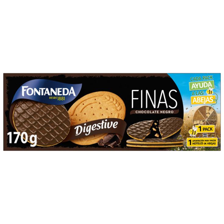 GALLETAS DIGEST.FINAS CHOCO NEGRO,170GR CUETARA