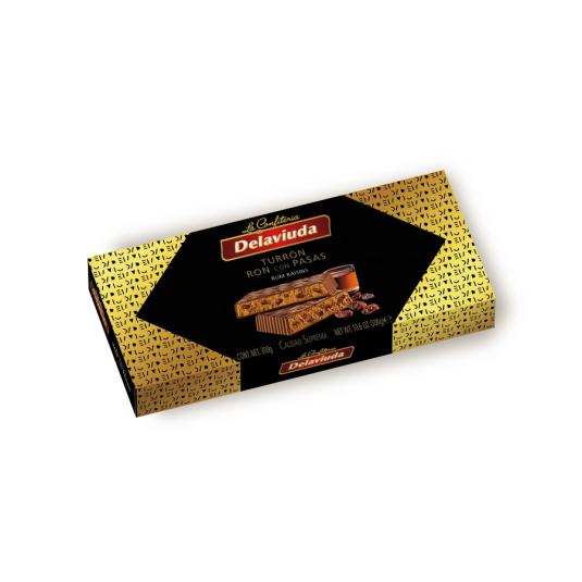 PRALINE DE RON CON PASAS, 200G DELAVIUDA