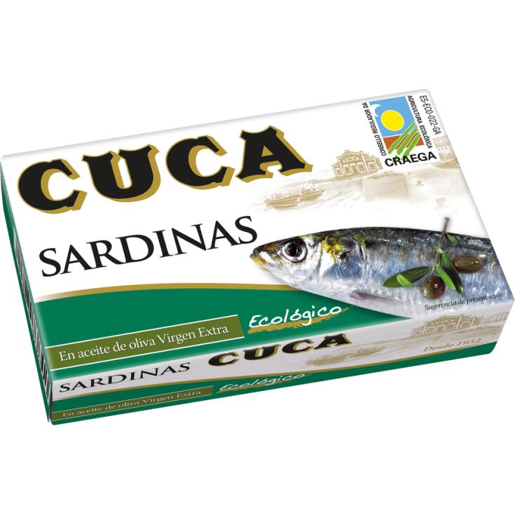 SARDINAS EN ACEITE DE OLIVA VIRGEN EXTRA ECO,85G CUCA