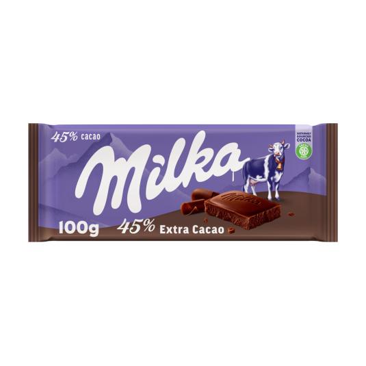 CHOCOLATE EXTRA CACAO, 100G MILKA