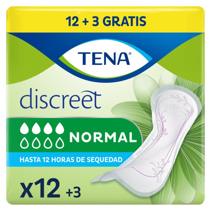 COMPRESA DE INCONTINENCIA NORMAL, 15 UNID TENA