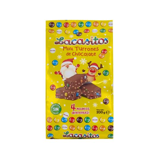 MINI TURRONES DE CHOCOLATE, 200G LACASITOS