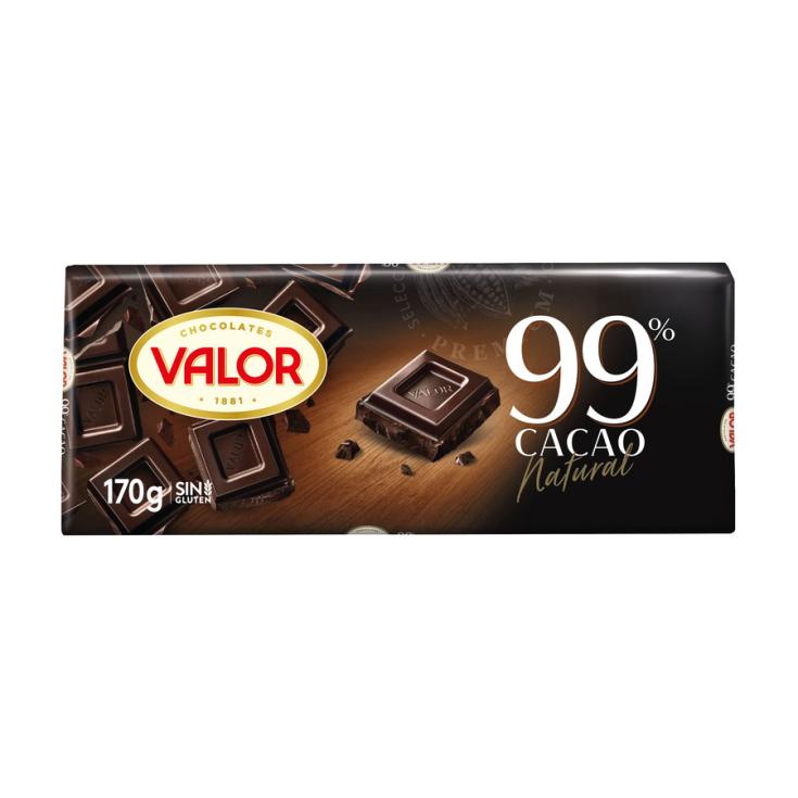 CHOCOLATE NEGRO 99%, 170GR VALOR